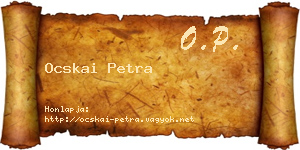 Ocskai Petra névjegykártya